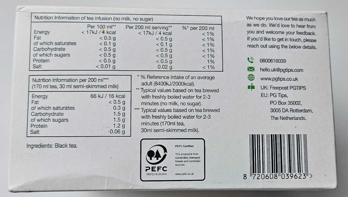 PG Tips Gold Special Blends Box of 70 Premium Indulgent Tea Bags Best By 10/2026