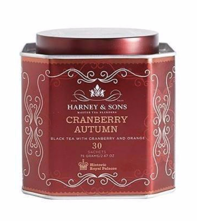 HRP CRANBERRY AUTUMN Black Tea 30 ct Sachet Tin