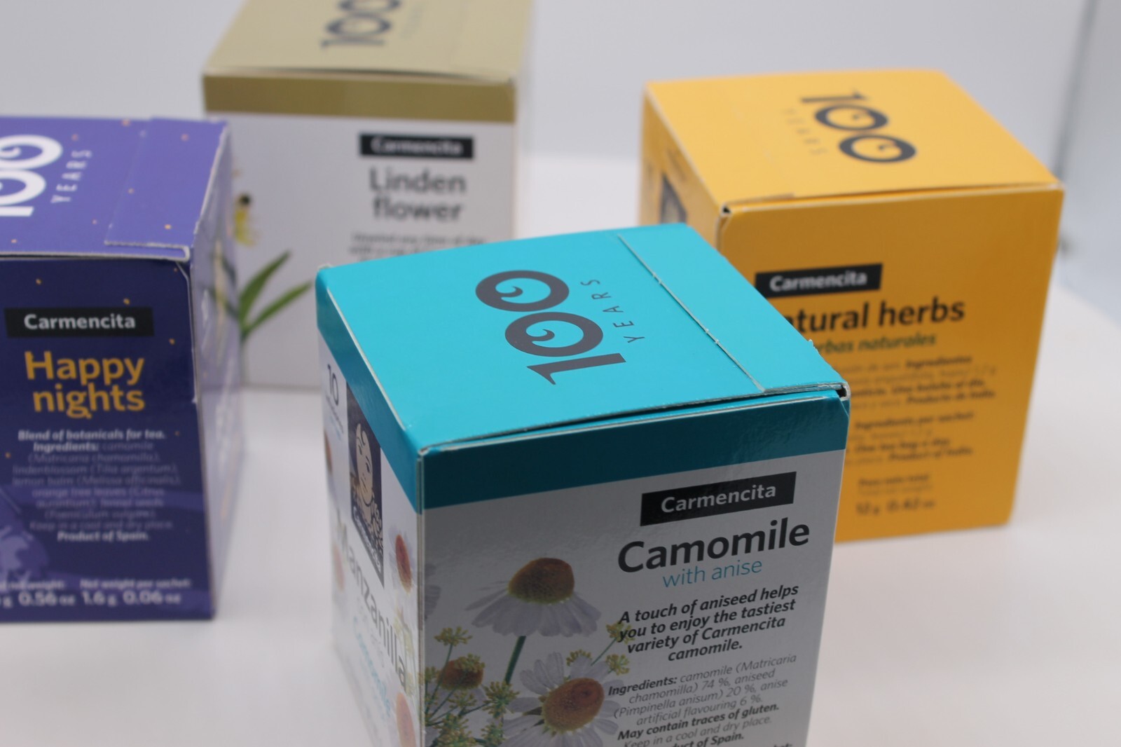 4 Carmencita Variet Packet Tea (10 bags/each box ) 53g (0.46oz).