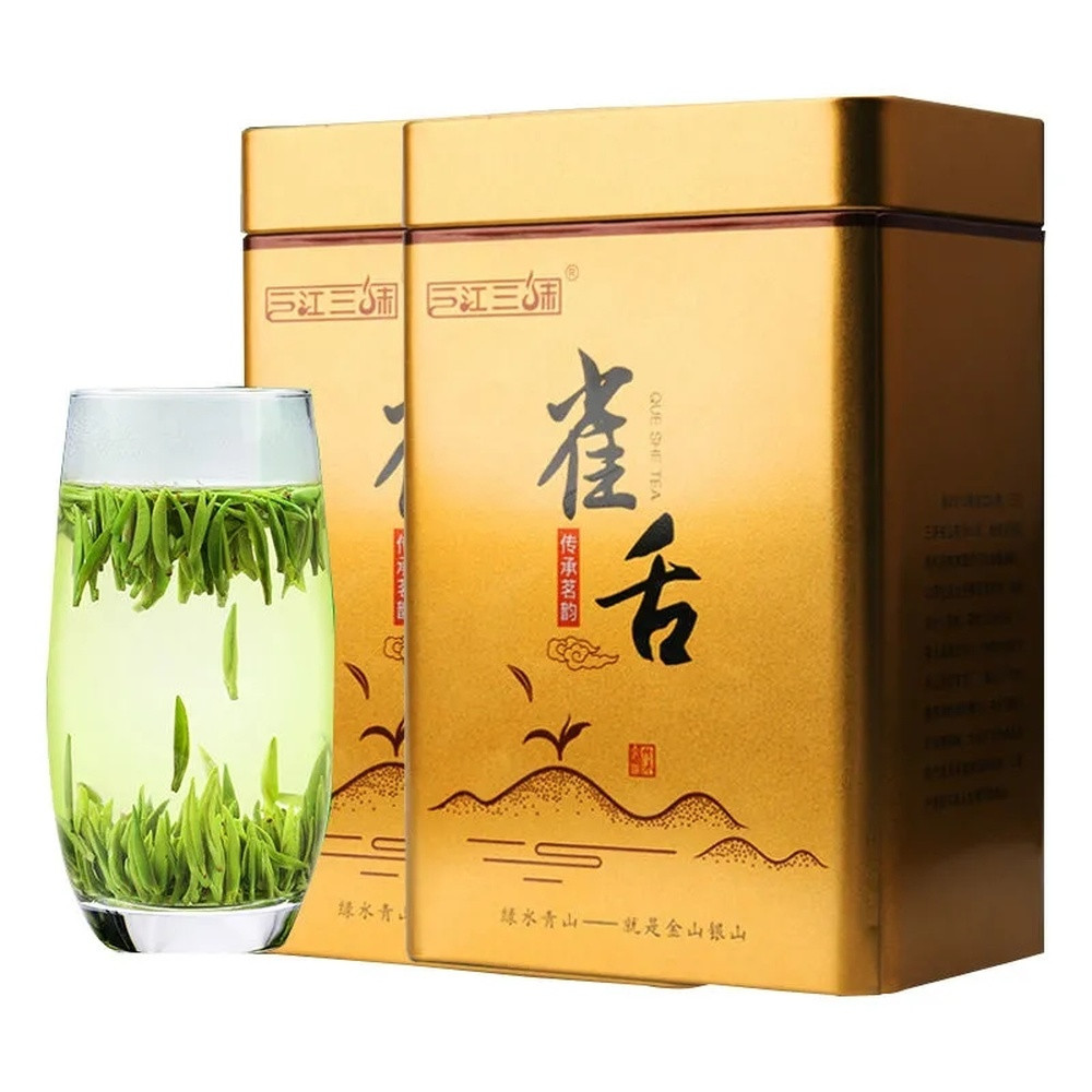 HelloYoung Jin Tan Que She Green Tea 50g Organic Handpicked Gift Box