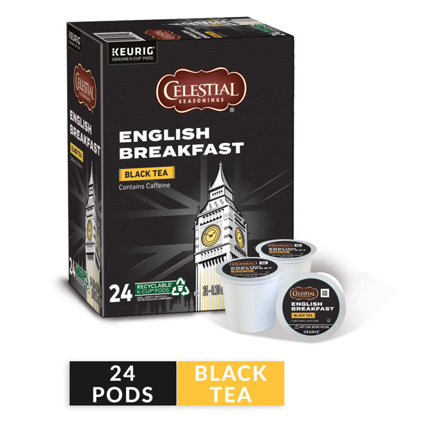 Celestial Seasonings English Breakfast Tea 24 to 144 Keurig K cup Pick Any Size
