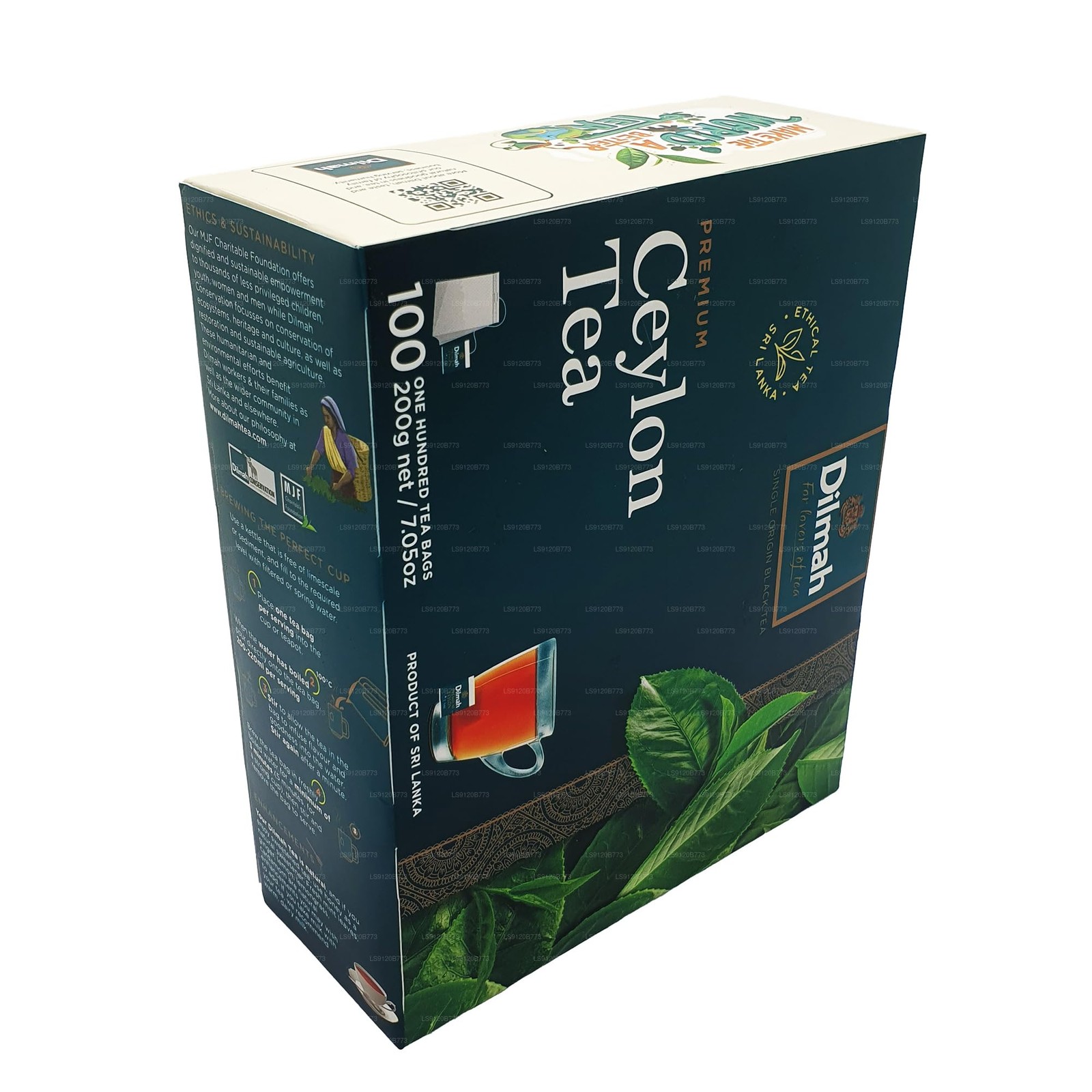 Dilmah Premium Ceylon Tea (200g) 100 Bags 100 Count (Pack of 1)