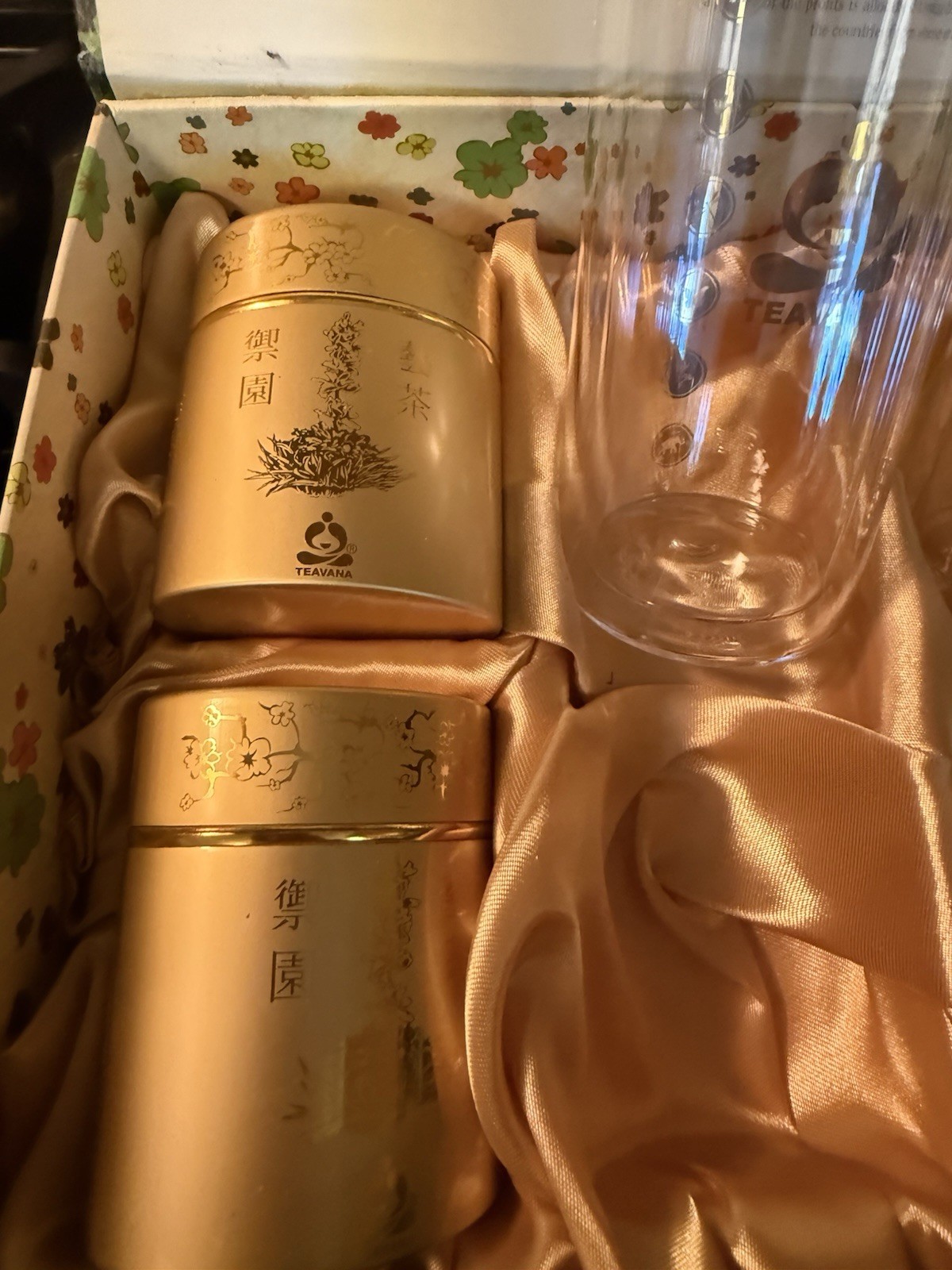 New Old Stock Teavana Imperial Blooming Collection Glass Set