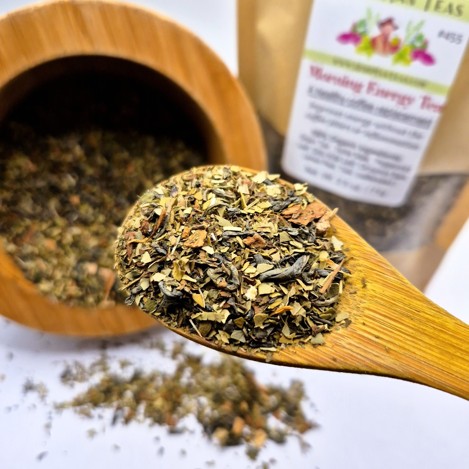 MORNING ENERGY TEA – A healthy coffee replacement. Improves energy w/out jitters