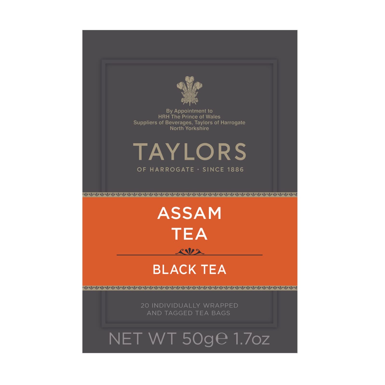 Taylors Of Harrogate Assam Tea 20 Count Black Tea Bags Full Bodied Malty Notes