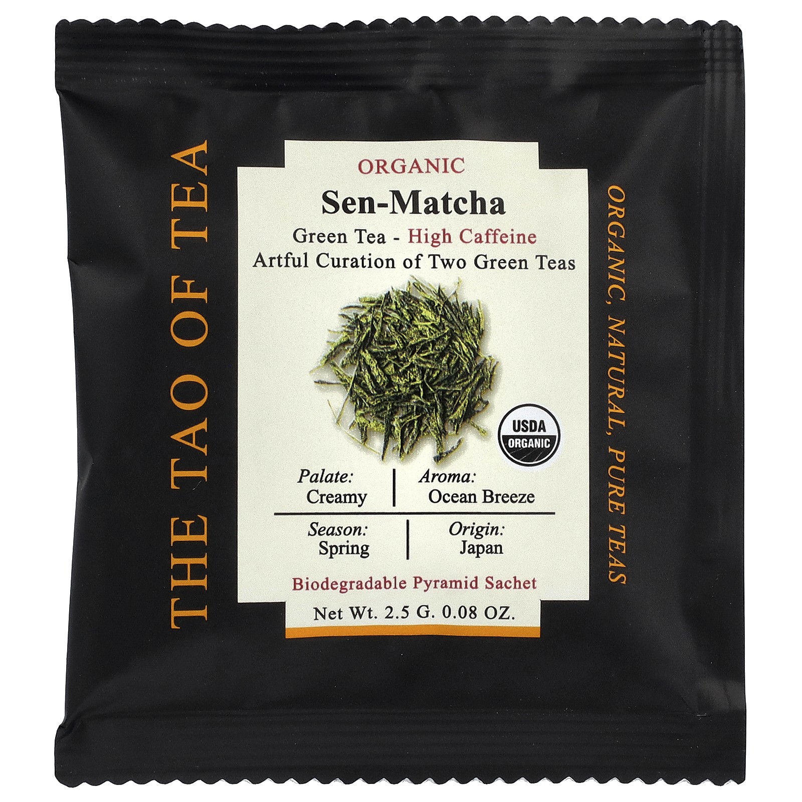 Organic Green Tea, Sen Matcha, 15 Pyramid Sachets, 1.32 oz (37.5 g)