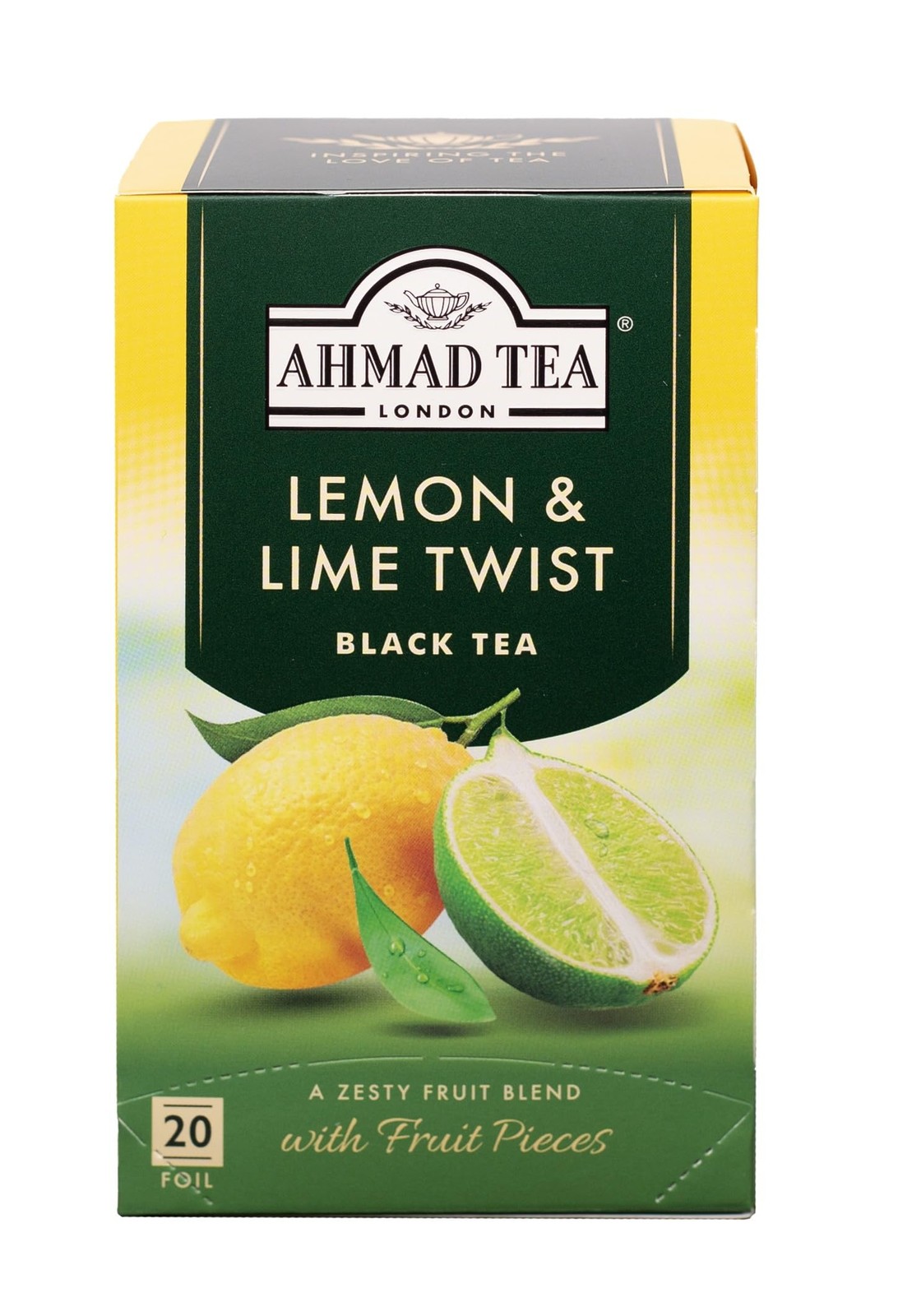 20 PCS Lemon & Lime Black Tea Bags 1.4oz Hot Or Iced Beverage Drink Mix