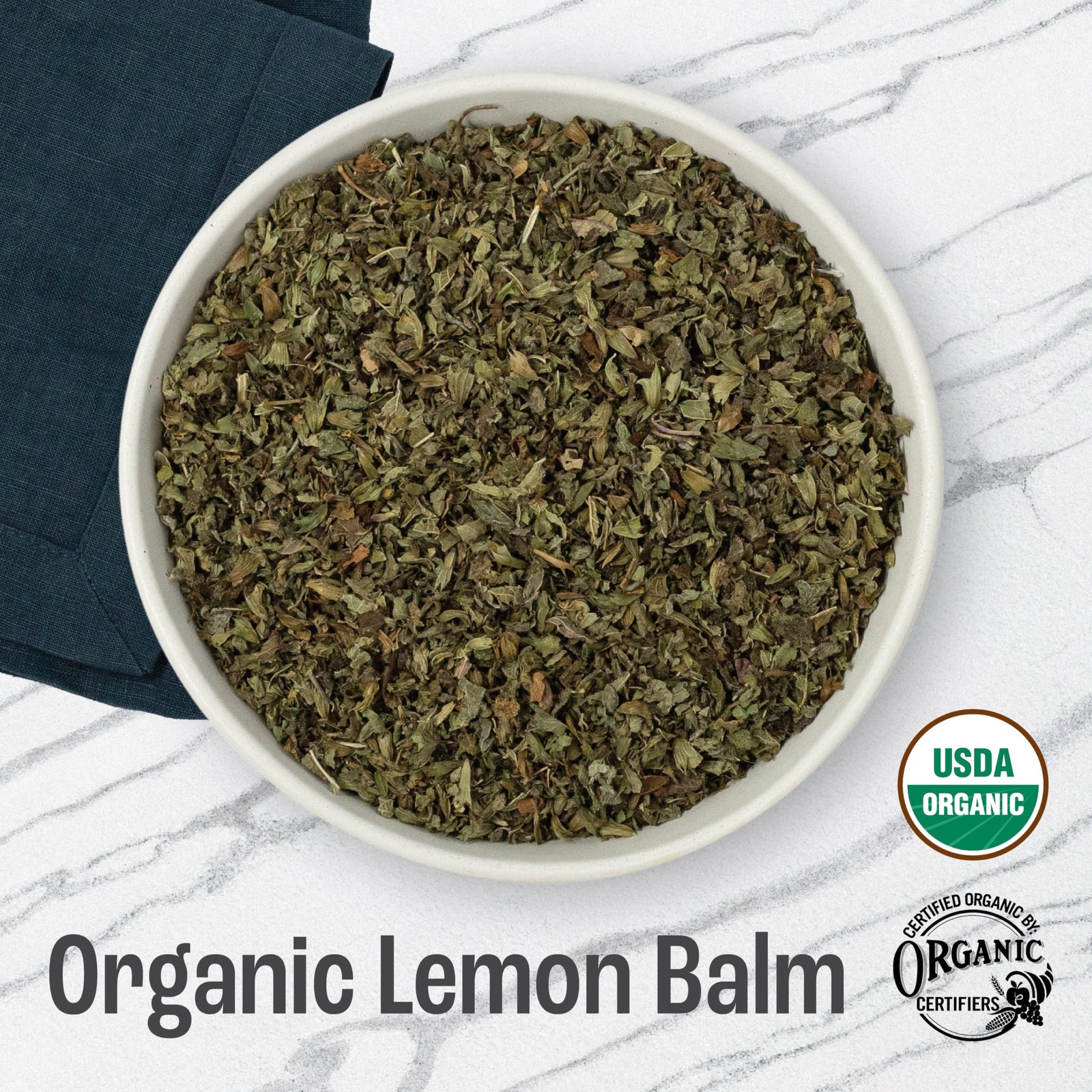 J Mac Botanicals Organic Lemon Balm 4 oz, Loose Leaf Tea, Dried Lemon Balm Te…