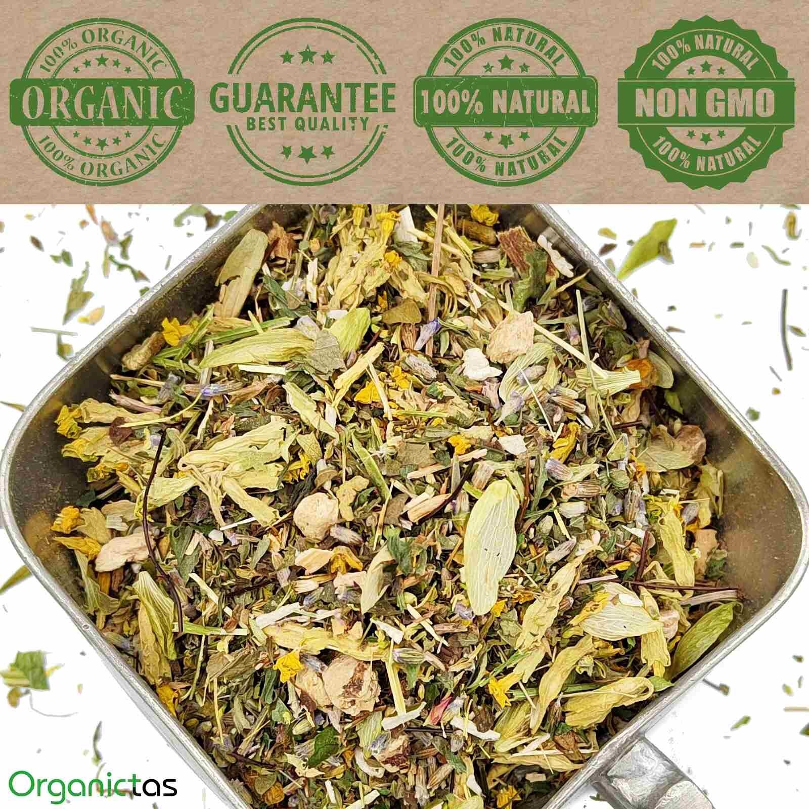 CALM & SLEEP TEA 19 Herbs Anti Stress Formula Best Relaxing & Calming Tea Blend