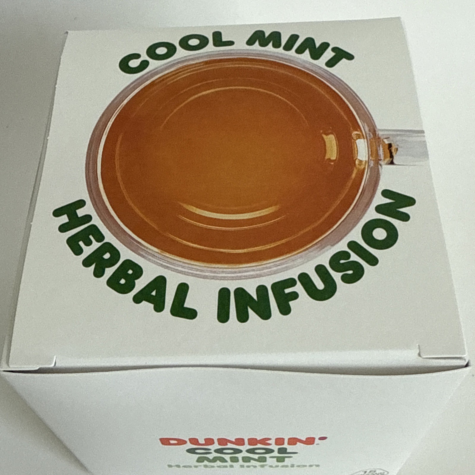 Dunkin Donuts Cool Mint Herbal Infusion Tea 15 Tea bags Fresh Sealed Box Exp2027