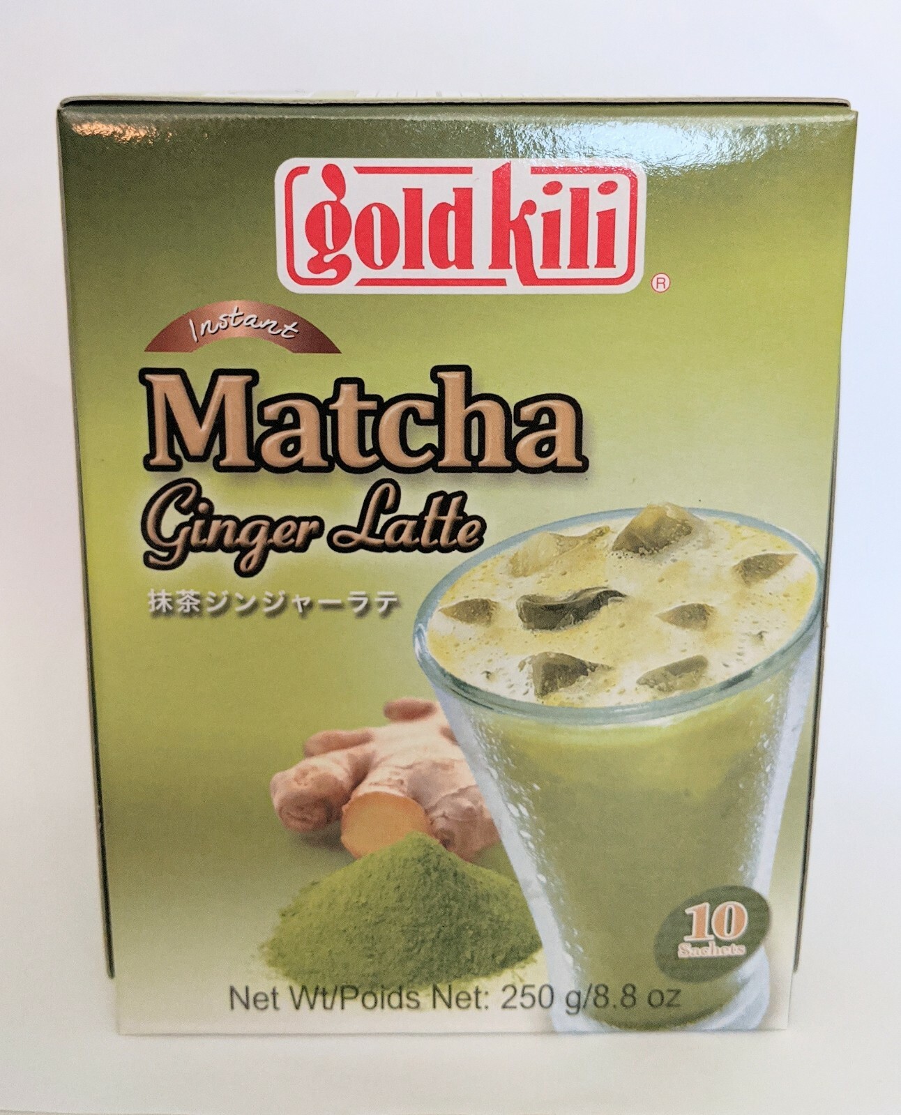 Gold Kili Instant Matcha Green Tea Ginger Latte 10 Sachets-FAST SHIPPING