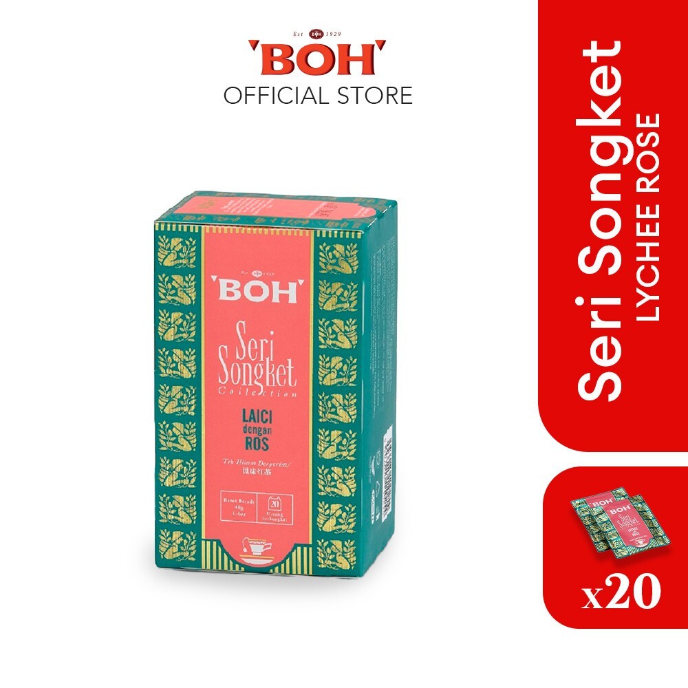 BOH Seri Songket Lychee with Rose Teabag Sachet (20s) / BOH Uncang Teh Seri Song
