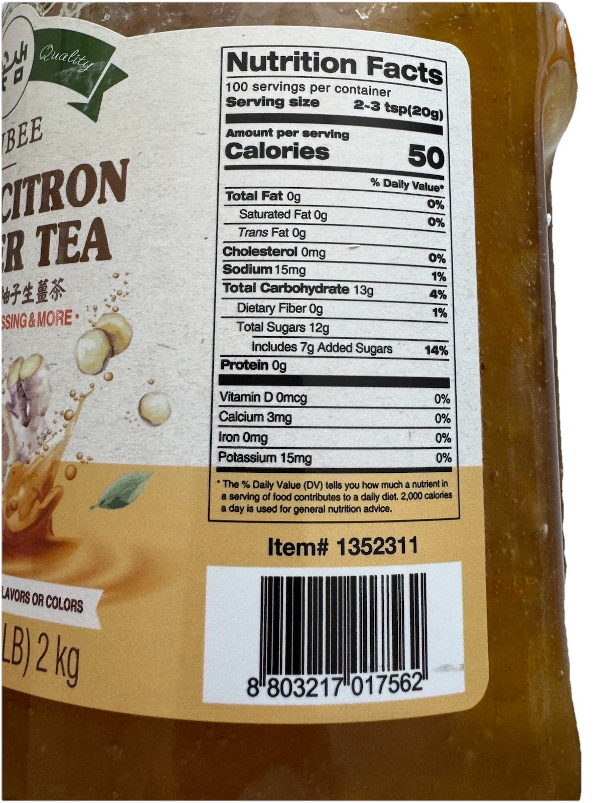 VONBEE HONEY CITRON & GINGER TEA 4.4 Lb