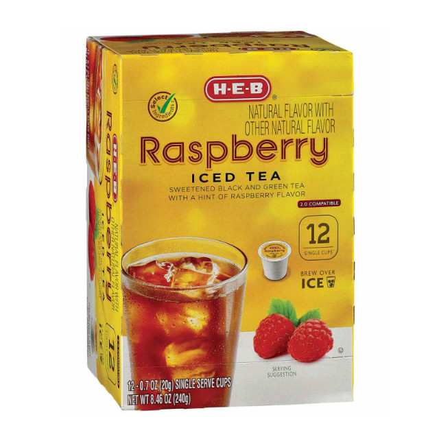 Iced Tea Single Serve Cups 12 cts 8.46 oz Pack Flavor Lemon, Raspberry