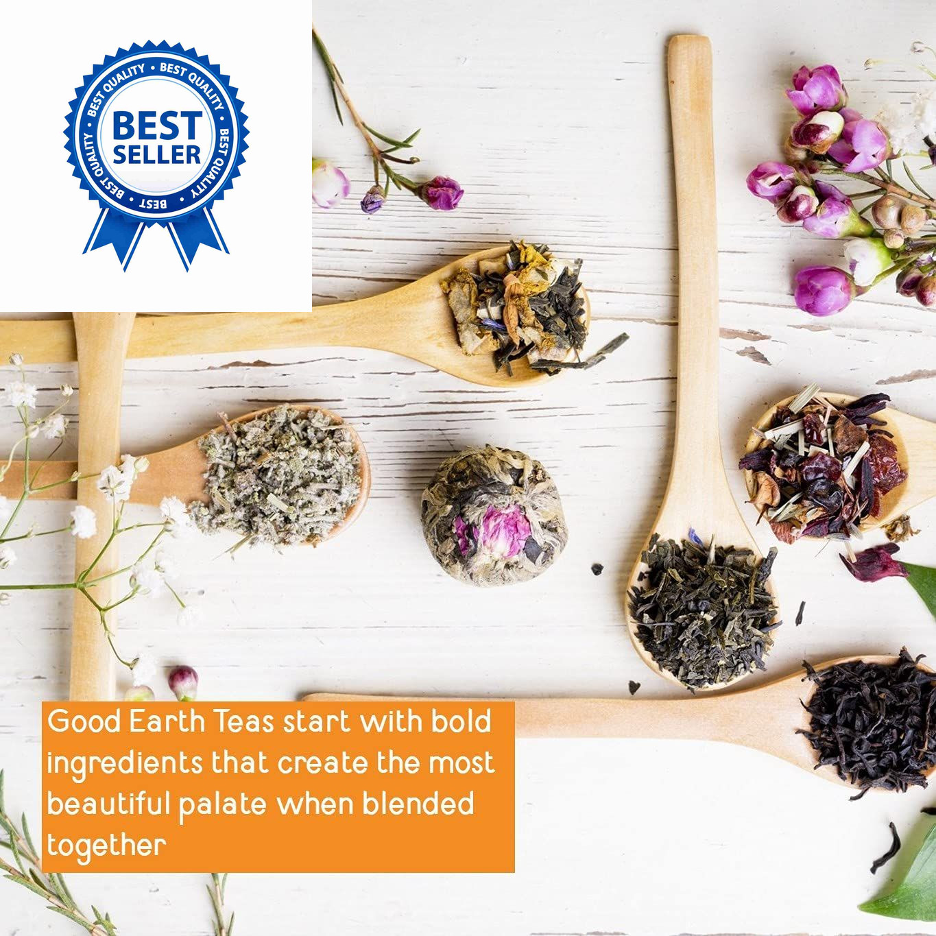 Good Earth Herbal & Black Tea, Sweet & Spicy, 18 Tea 18 Count (Pack of 1)