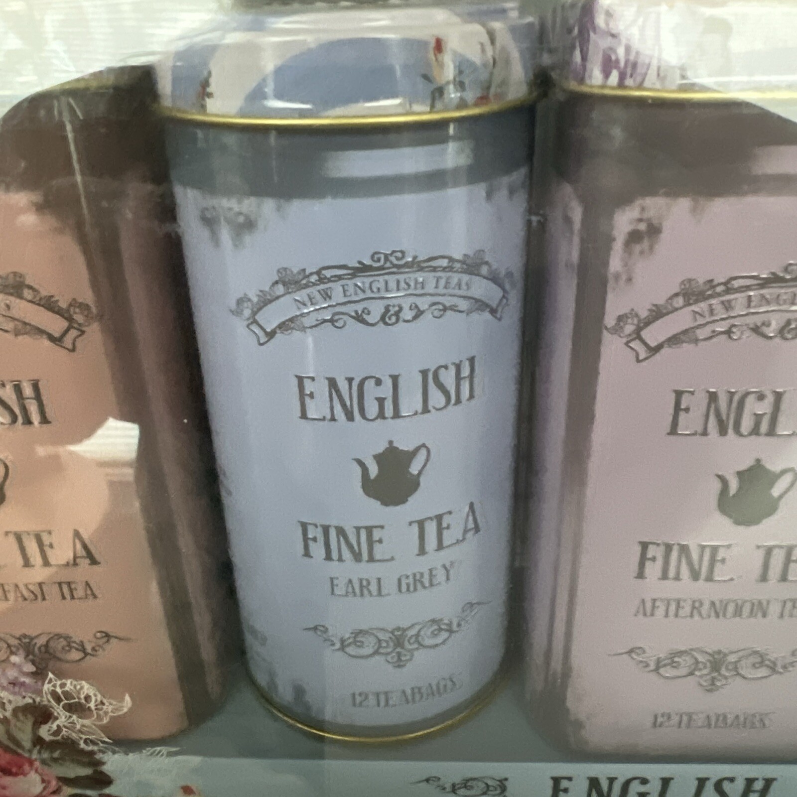 NEW English Fine Tea Gift Set, 6 Tins, 72 Teabags, BB 07/2026 EARLY CHRISTMAS