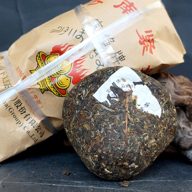 250g 2016 Xiaguan Baoyan Flame Tibetan Jincha Mushroom Shaped Puer Tea Raw Pu’er
