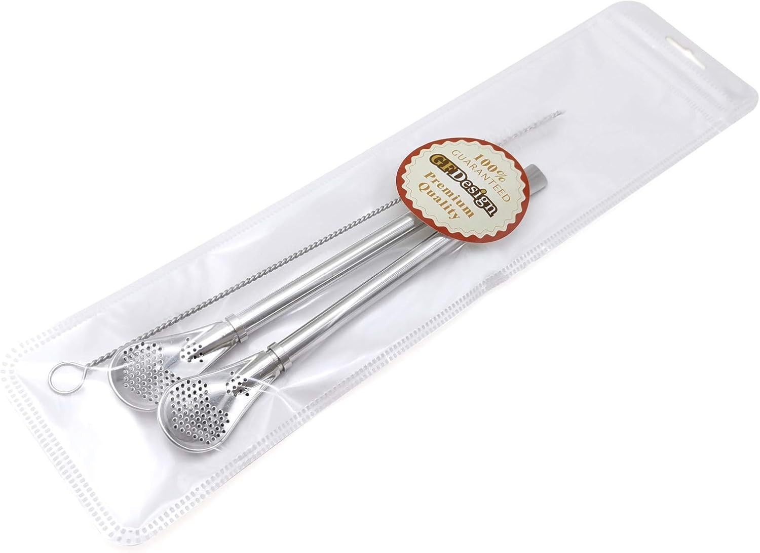 304 Food-Grade Stainless Steel Drinking Straws – Set of 2 for Yerba Mate Lovers