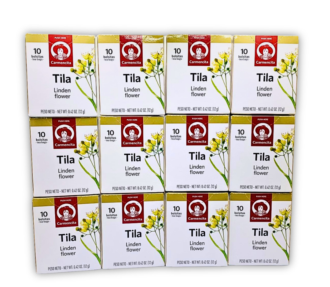 12x Carmencita Linden Flower Tea – Tila Herbal Infusion – 10 Bags Each Box