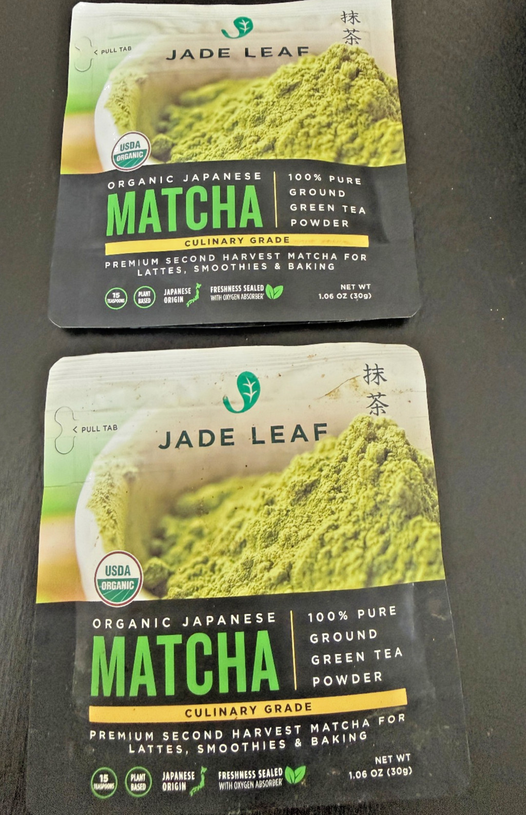 2 Pack Jade Leaf Organic Japanese Culinary Matcha Powdered Green Tea 2 X 30g