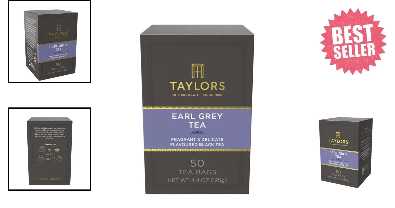 Fragrant Earl Grey Black Tea – 6 Packs of 50 Bags, Enjoy Anywhere, Anytime