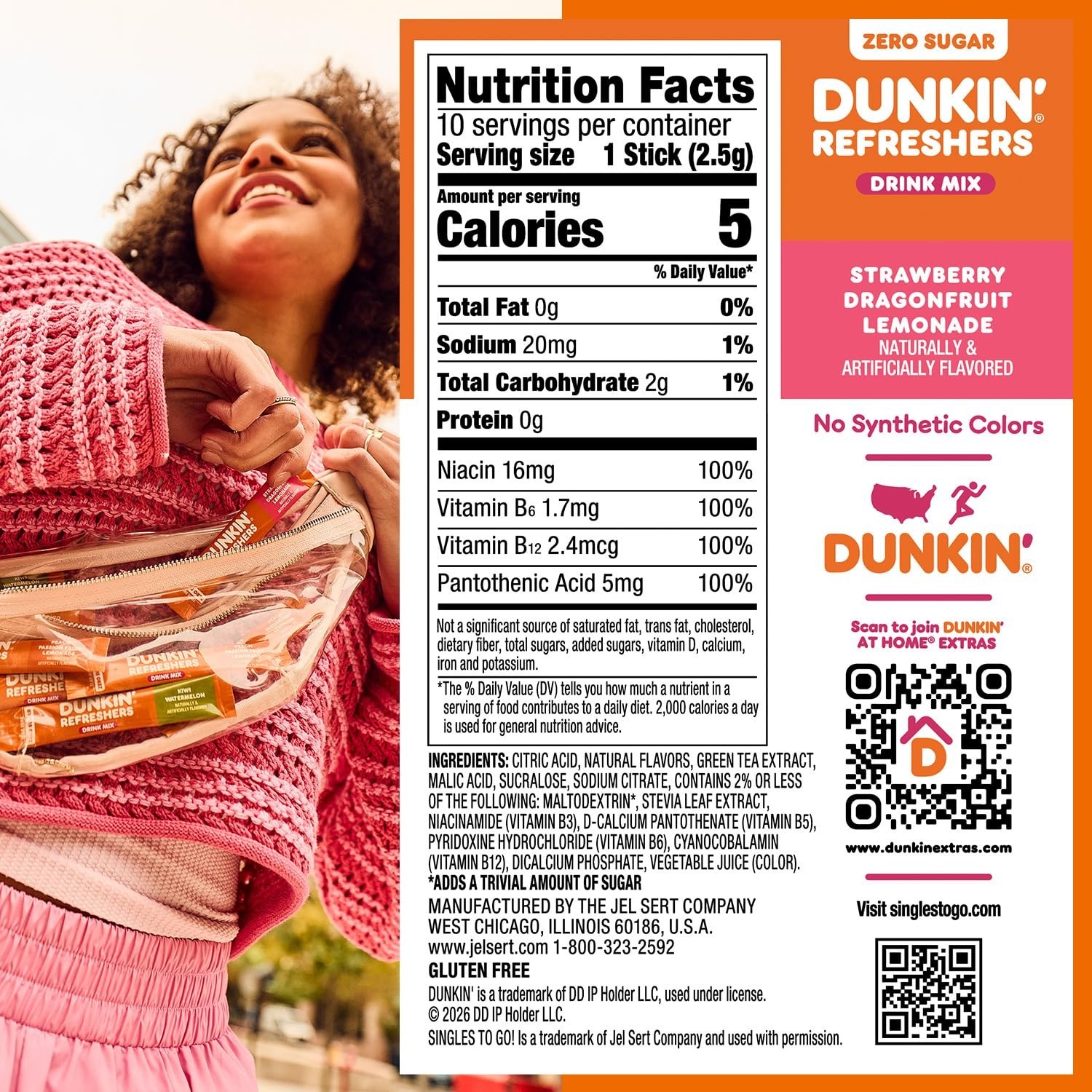 Dunkin’ 🍩 Refreshers Singles To Go! Strawberry 🍓 Dragon fruit, 10 packets
