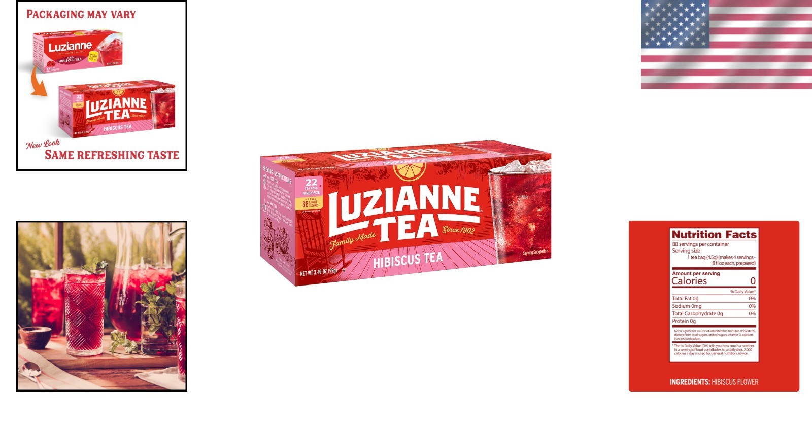 Sustainable Unsweetened Hibiscus Iced Tea Bags – 22 Count for a Healthier Sip