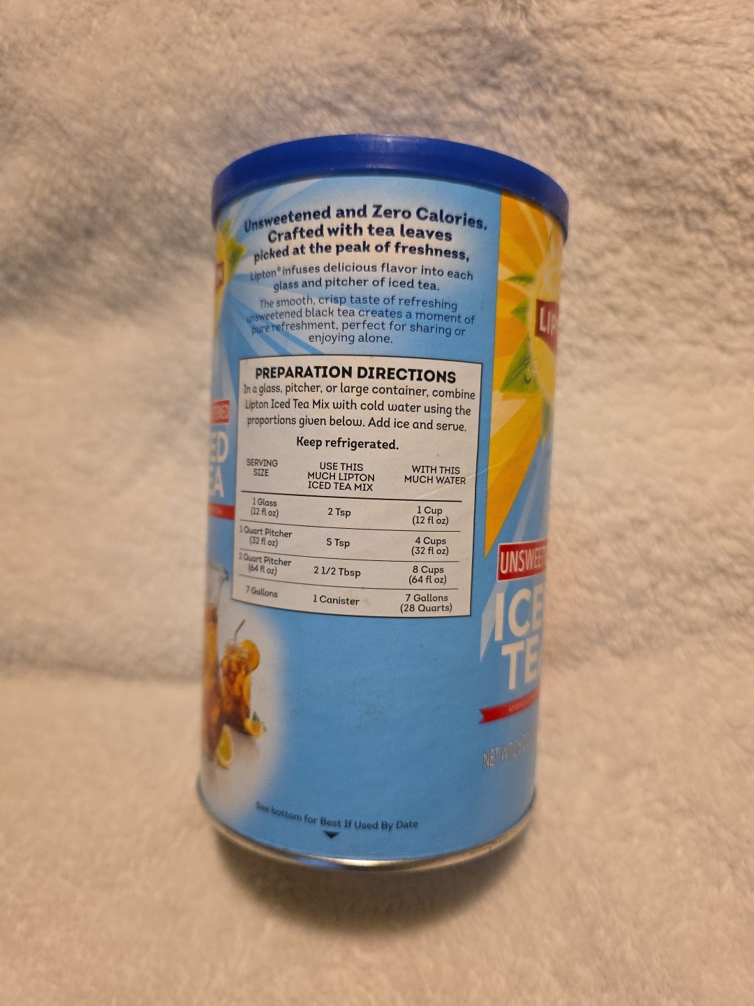 3 PACK NEW Lipton Caffeinated Unsweetened Instant Iced Tea 28 Quarts EXP. 11/26