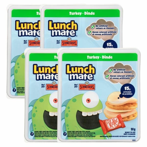 Schneiders Turkey Quality Bulk Large Lunch Mate Kit 90g/3.17oz (2/Case)