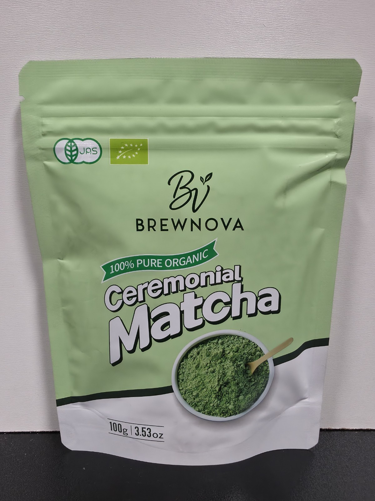 Brewnova Organic Ceremonial Grade Matcha 100g/3.53 oz. NEW/SEALED EXP: 10/25/27