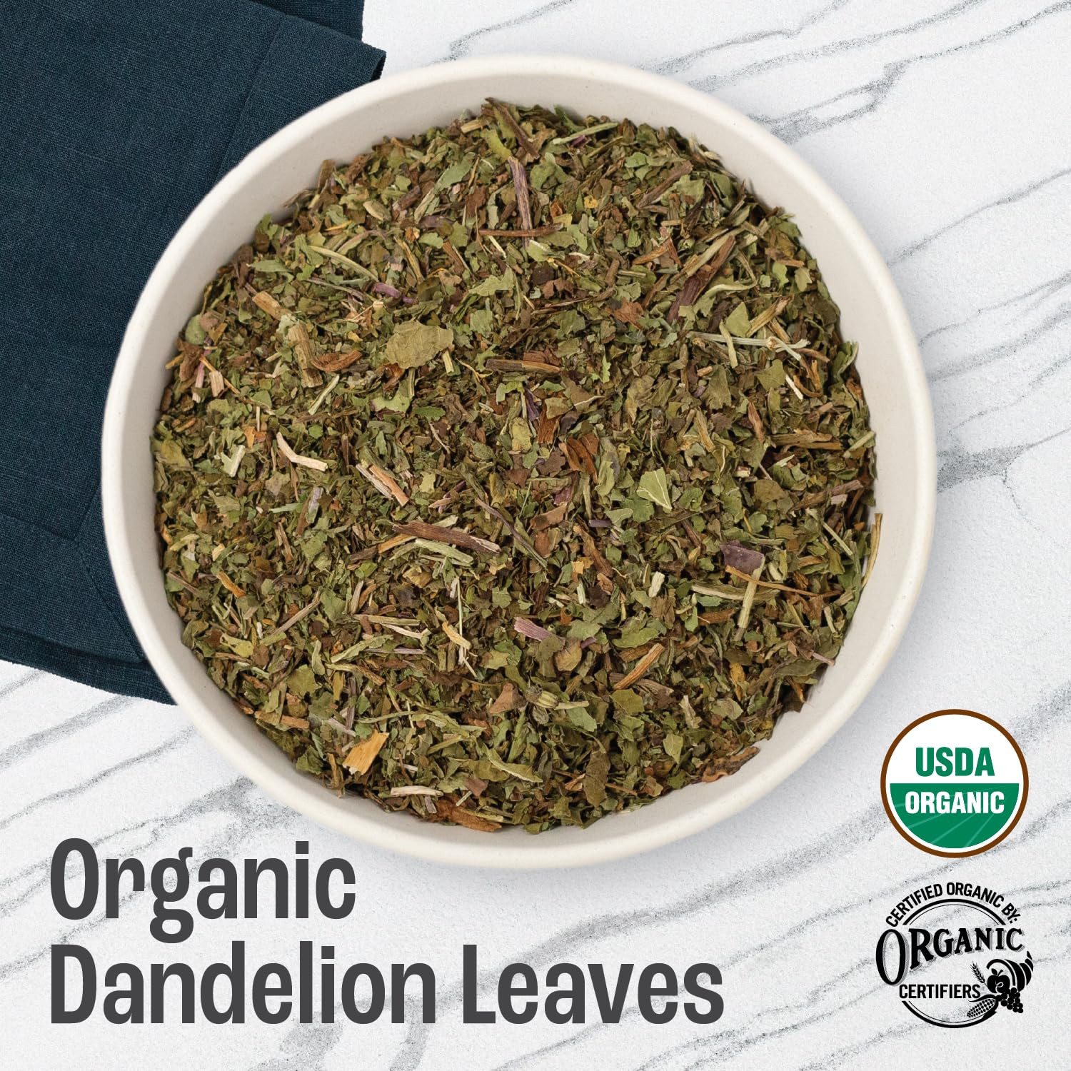 J Mac Botanicals, Organic Dandelion Leaves (4 Oz Bag) USDA Certified Organic Dan