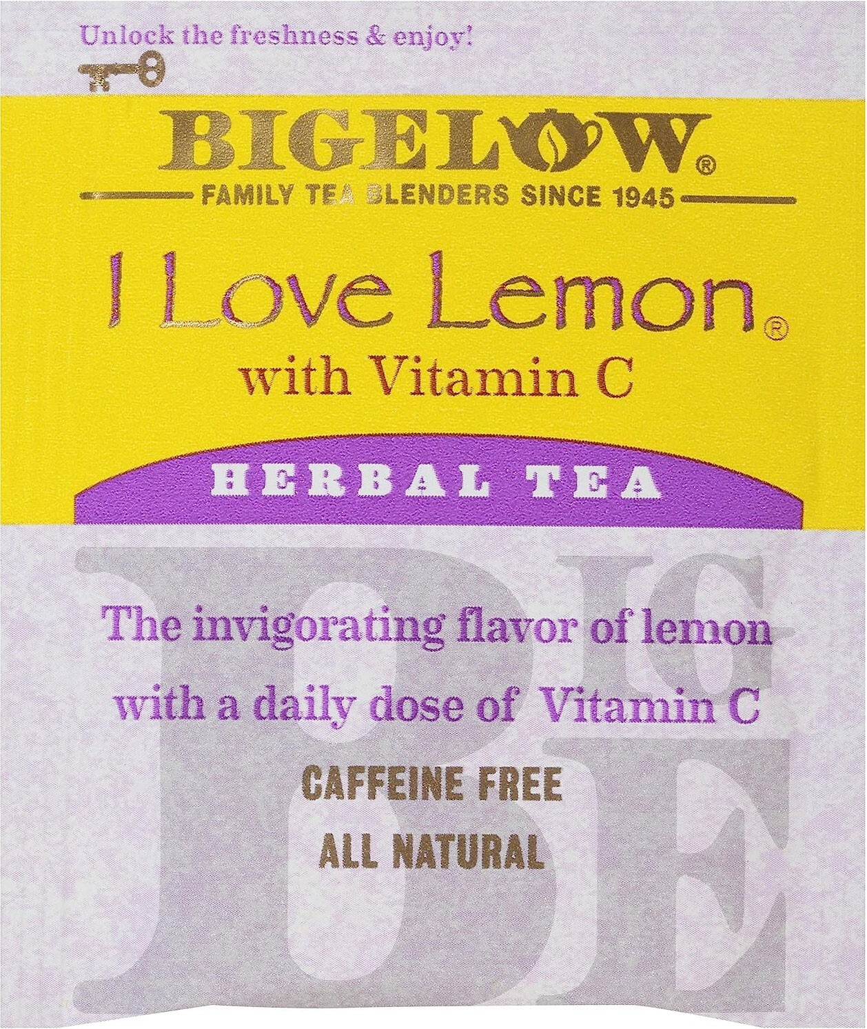 Bigelow I Love Lemon Herbal Tea – 20 tea bags