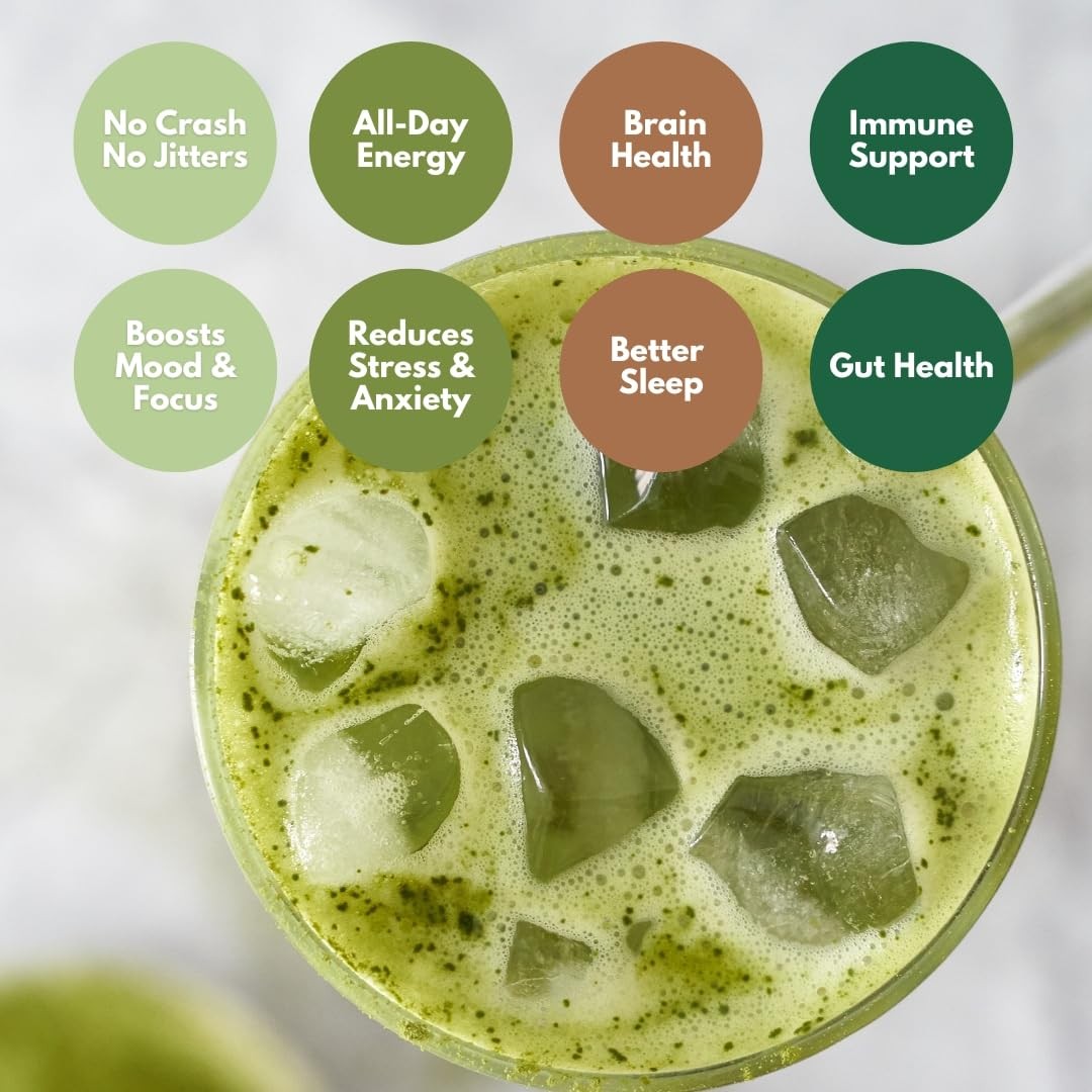 Mushroom Matcha with Lion’s Mane & Ashwagandha – 30 Servings | Energy & Foc