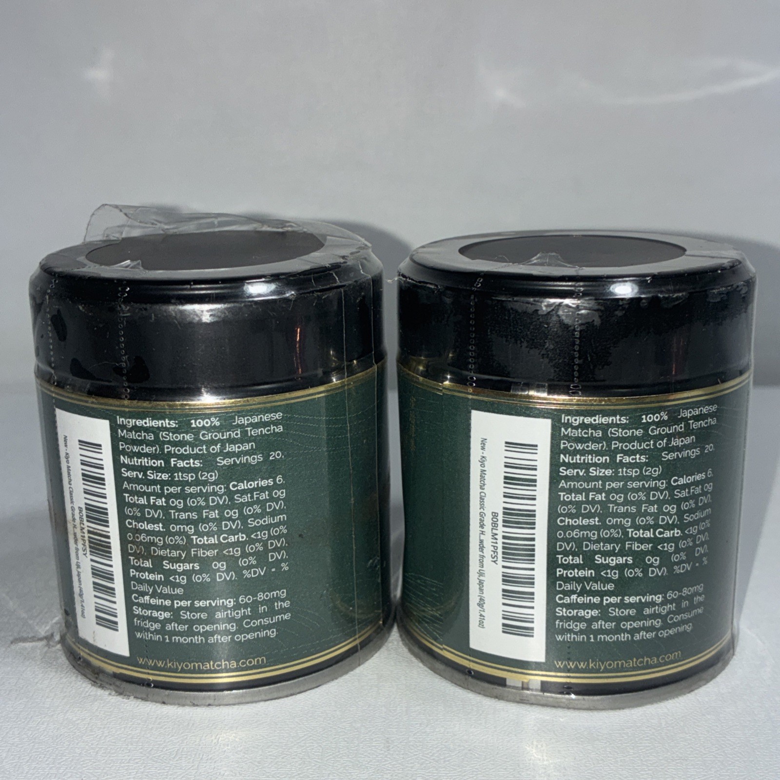 Lot Of 2 Sealed Kiyo Hatsumukashi Ceremonial Uji Matcha 40 G Each Damaged Outer