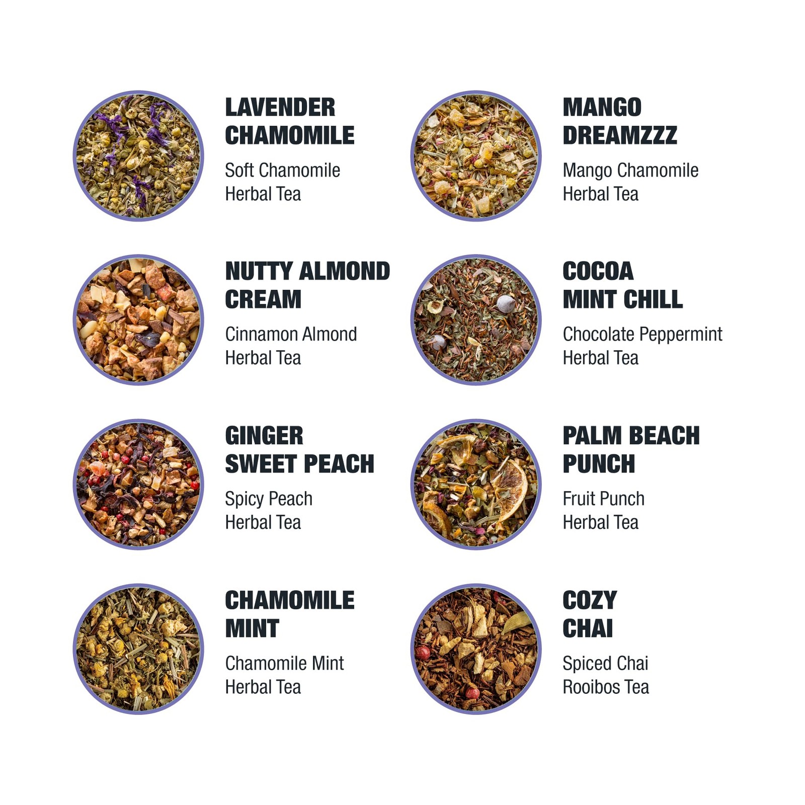 Tiesta Tea Herbal Sampler Set 8 Caffeine Free Loose Leaf Blends for Relaxation