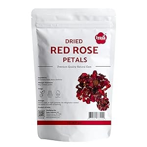 Dried Rose Petals 1 oz – Food Grade Dried Rose Petals for Tea, Soap Making,
