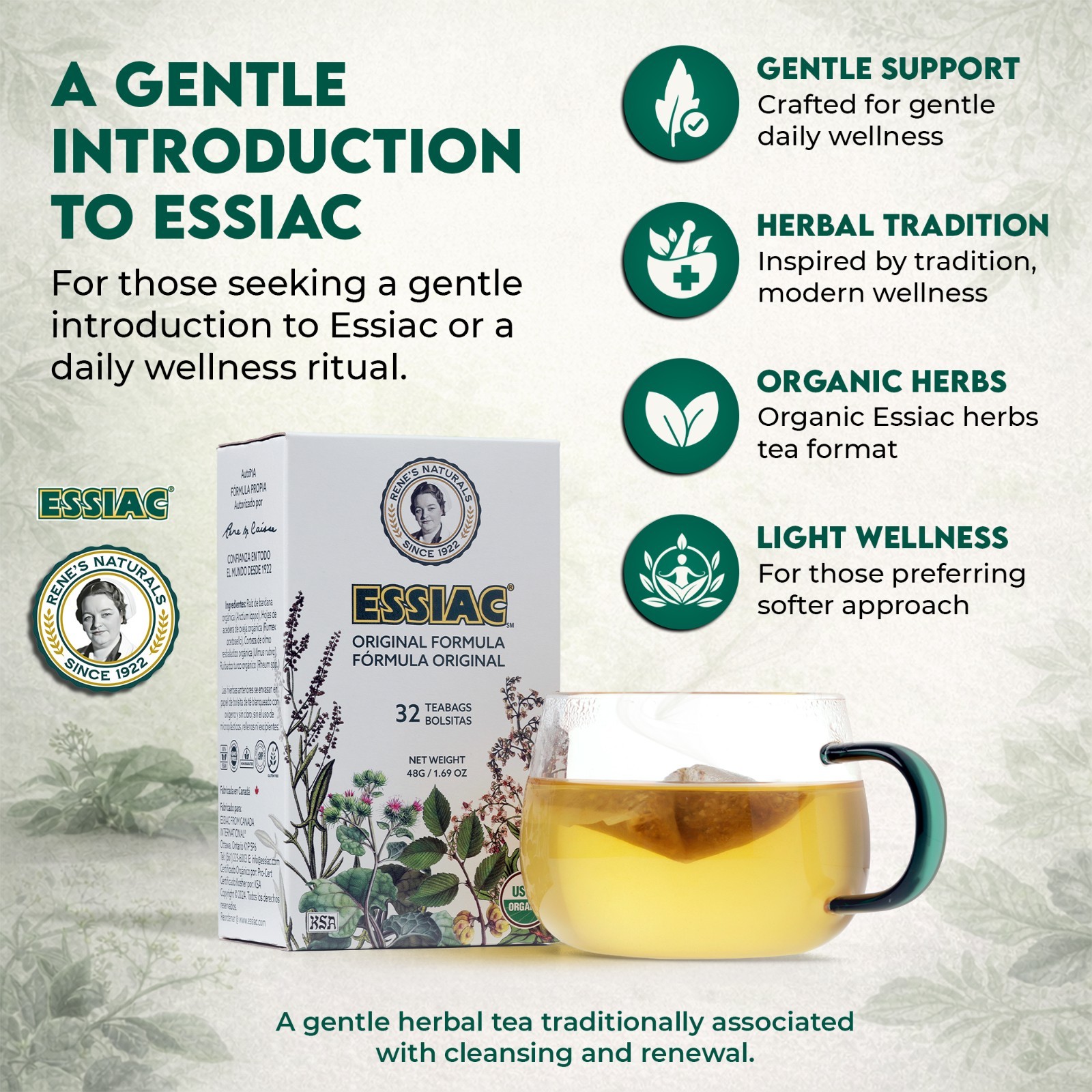 Essiac Tea Bags, 100% USDA ORGANIC, made in Canada! – FREE SHIPPING