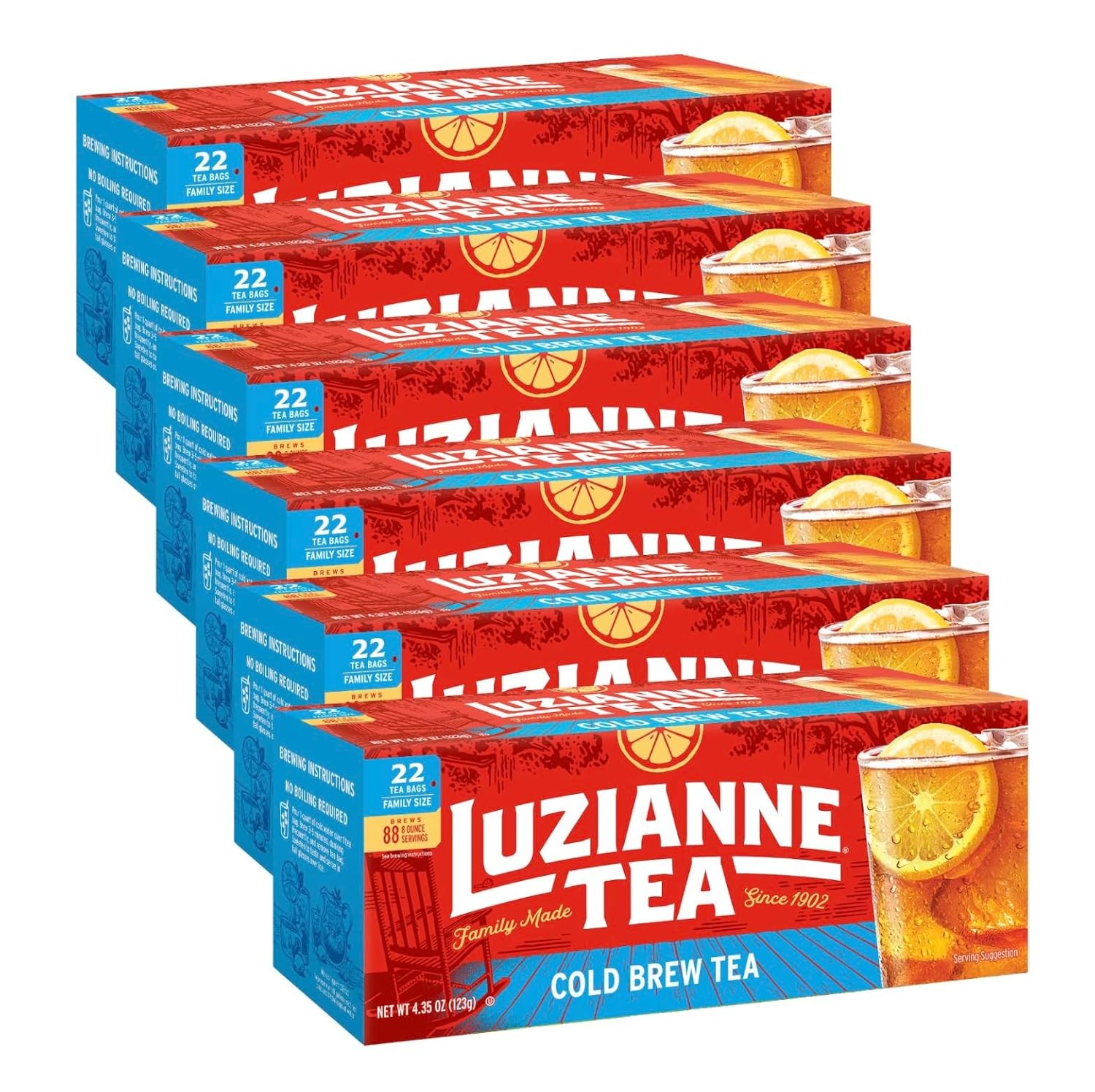 Unsweetened Iced Tea Bags Gallon Size 24ct Box Pack of 1