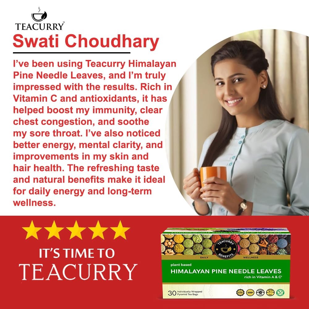 Teacurry Himalayan Pine Needle Tea 25g | Natural Herbal Tea for Hair & Skin
