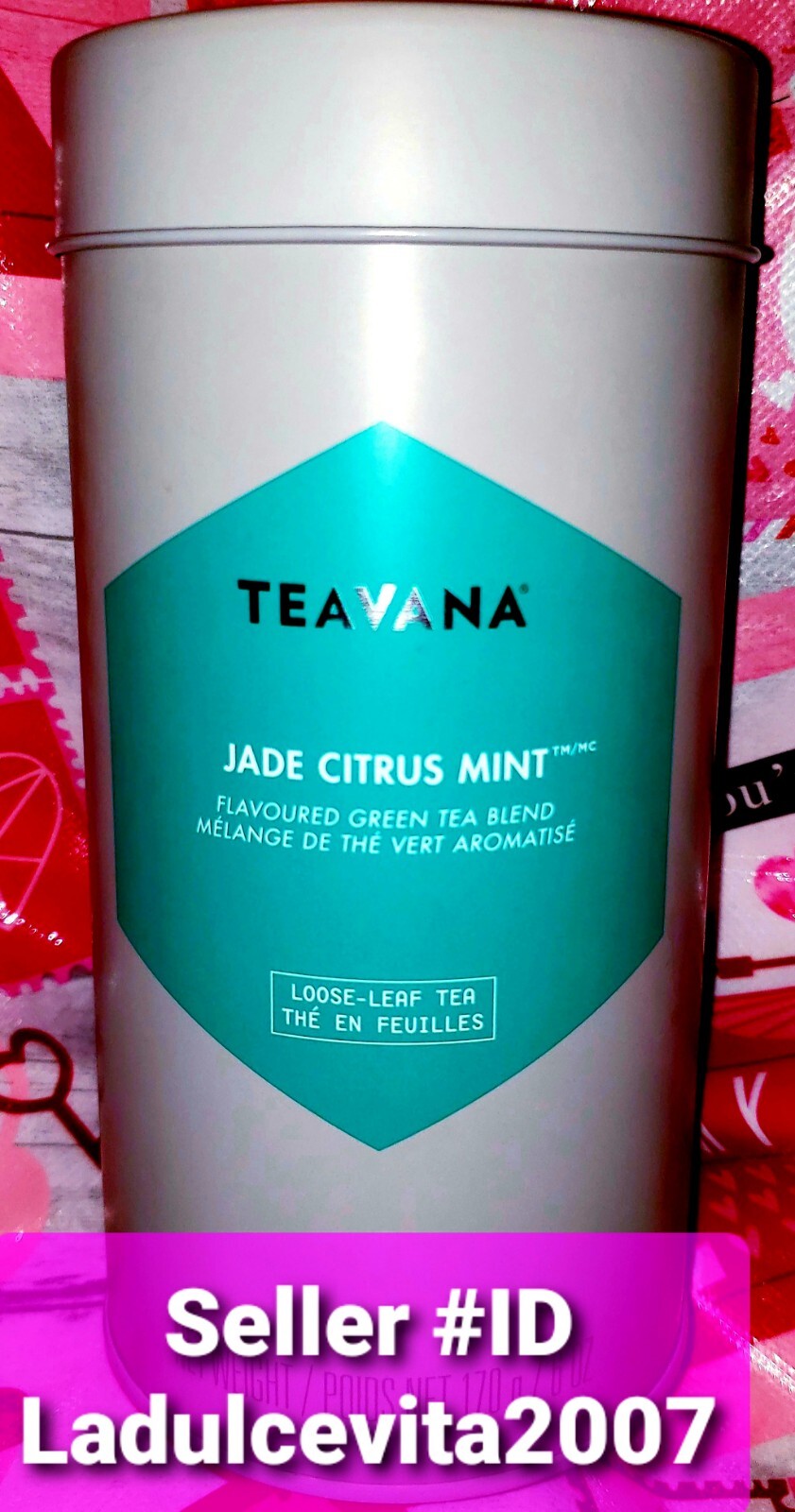 NEW! TEAVANA JADE CITRUS MINT 6 OZ FACTORY SEALED TEA BAG & TIN! MEDICINE BALL
