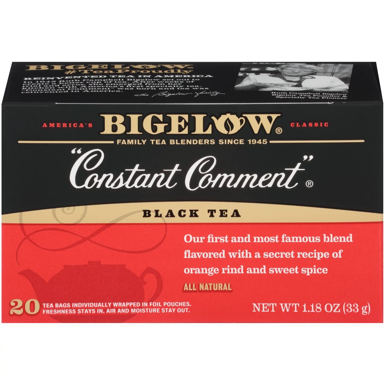 Bigelow Special Blend Constant Comment Tea 1.18 Ounce (Pack of 2), No Color