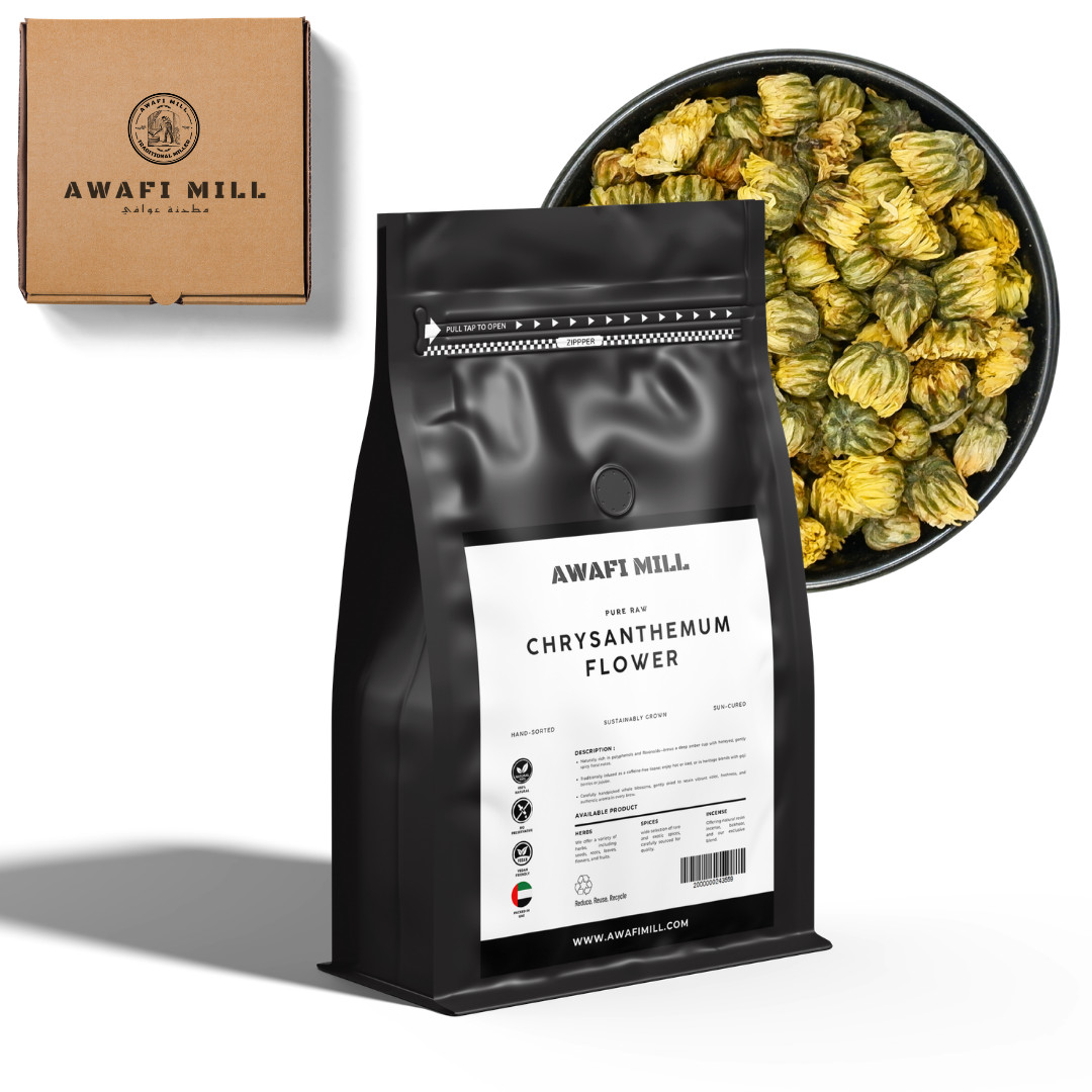 AWAFI MILL Snow Chrysanthemum Flowers – 250 g | 9 Oz