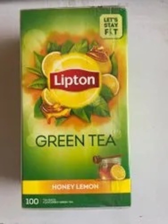 Lipton Honey Lemon Green Tea 100 Bags | Natural Flavour | Zero Calories | Detox