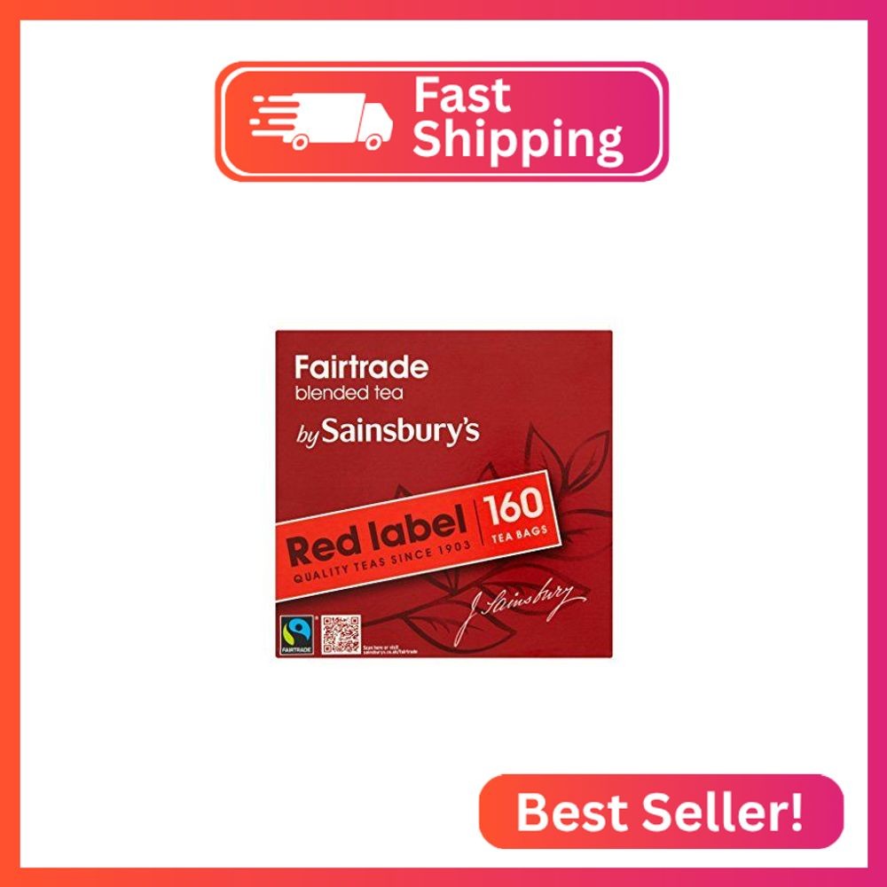 Sainsbury’s Red Label Back Tea | 160 Teabags | Fairtrade Tea from England