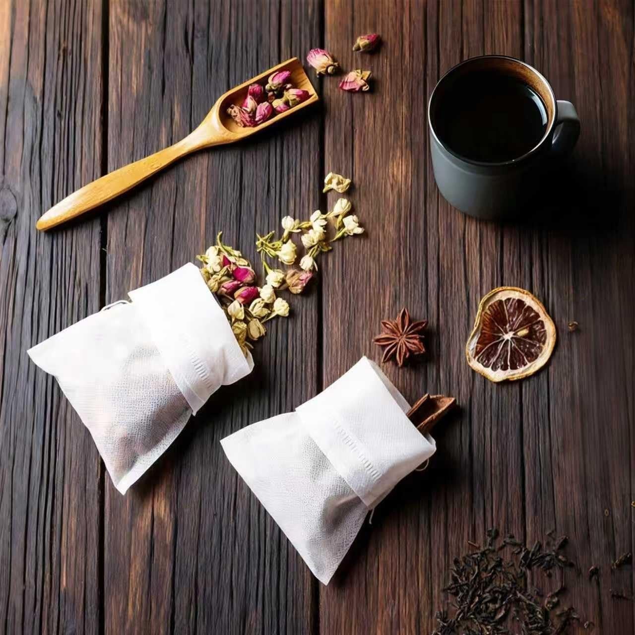 Multi-Functional 3×4 Inch Muslin Drawstring Tea Bags – Ideal for All Beverages