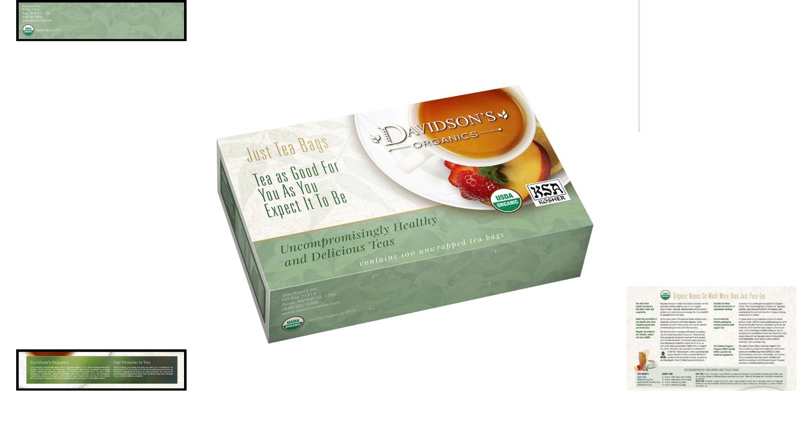 Davidson’s Organic Spearmint Tea – 100 Count for Sweet Soothing Moments