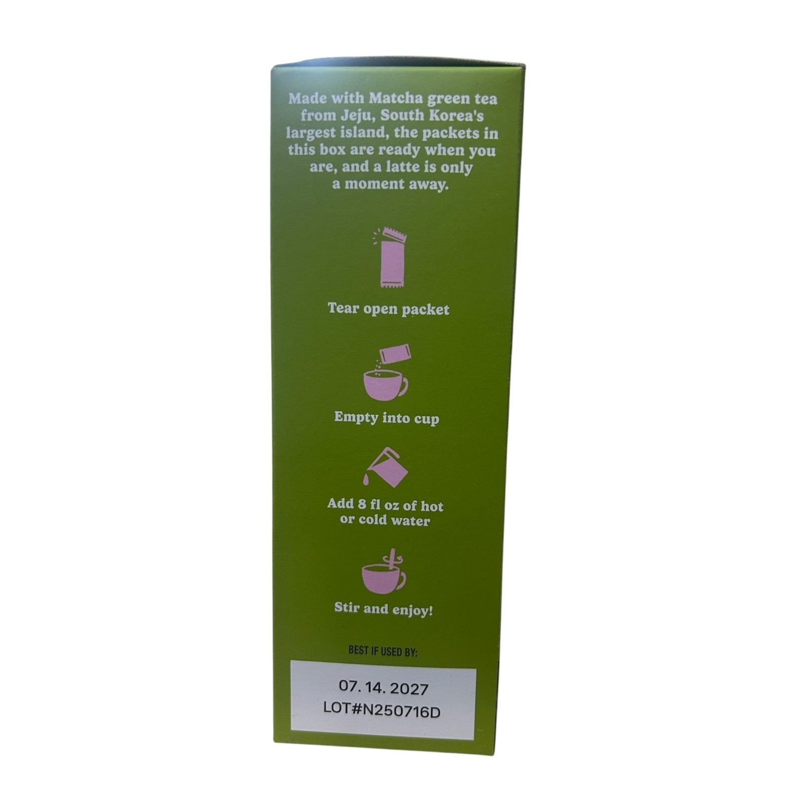 2 Packs Trader Joe’s Instant Jeju Matcha Latte Packets 7.76 oz Each, total 20