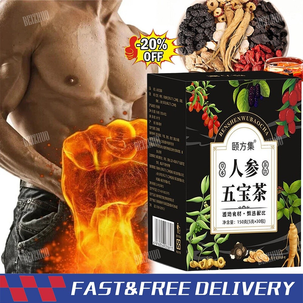 1box/30pcs Ginseng six treasure tea ,Kidney tea,liver tea,red date kidney health
