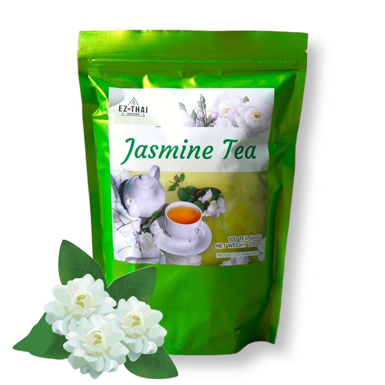 EZ THAI Jasmine Tea Leaves Assam, 25 Bags, 50gram