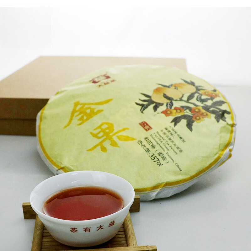 Golden Fruit * 2016 Menghai Tea Factory TAETEA Puerh Shu Dayi Ripe Puer Tea 357g